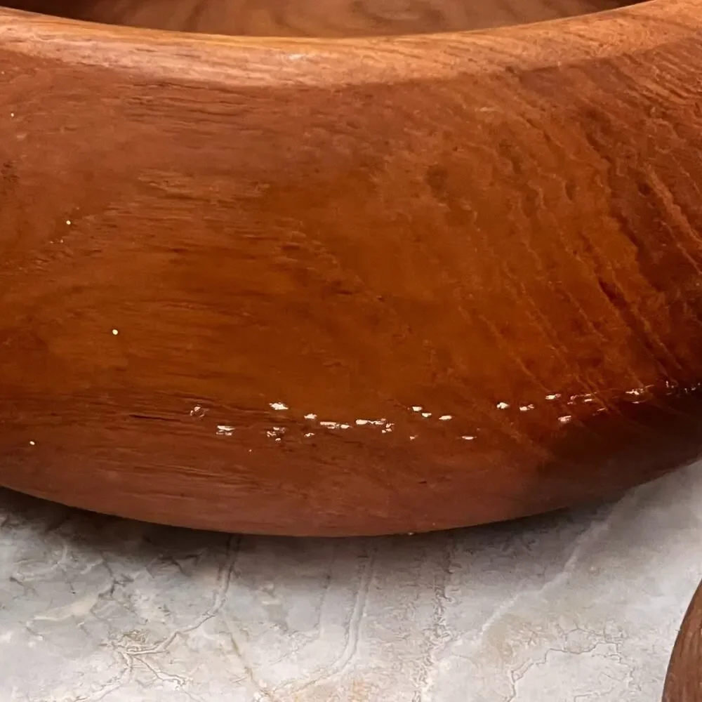 Goodwood Thailand Teak Wood Salad Bowl Set of 4 Mid Century Modern MCM